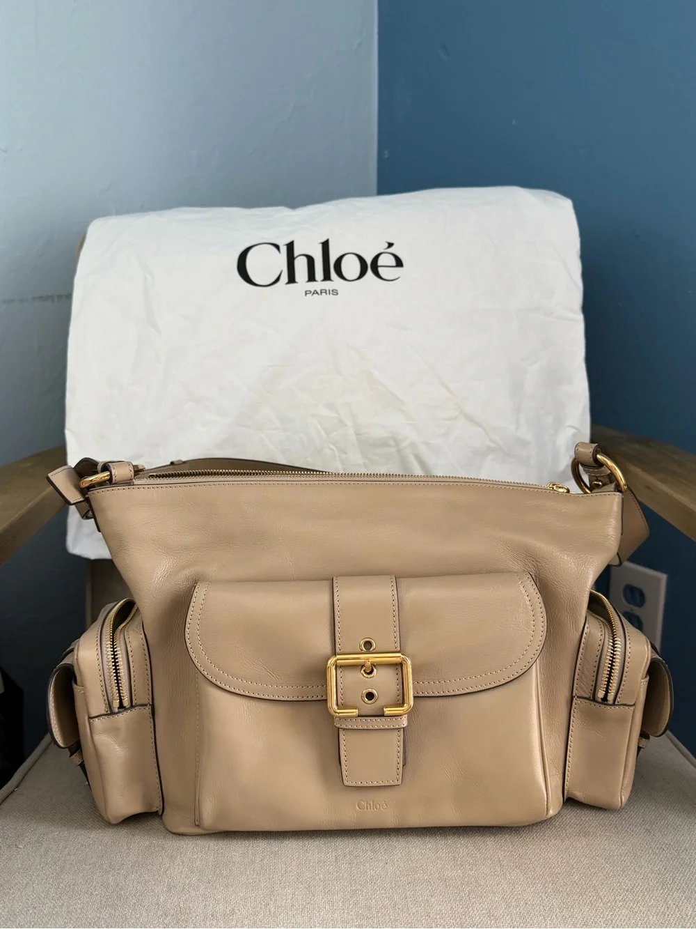 Chloe Camera Bag, Boyish Brown Calfskin